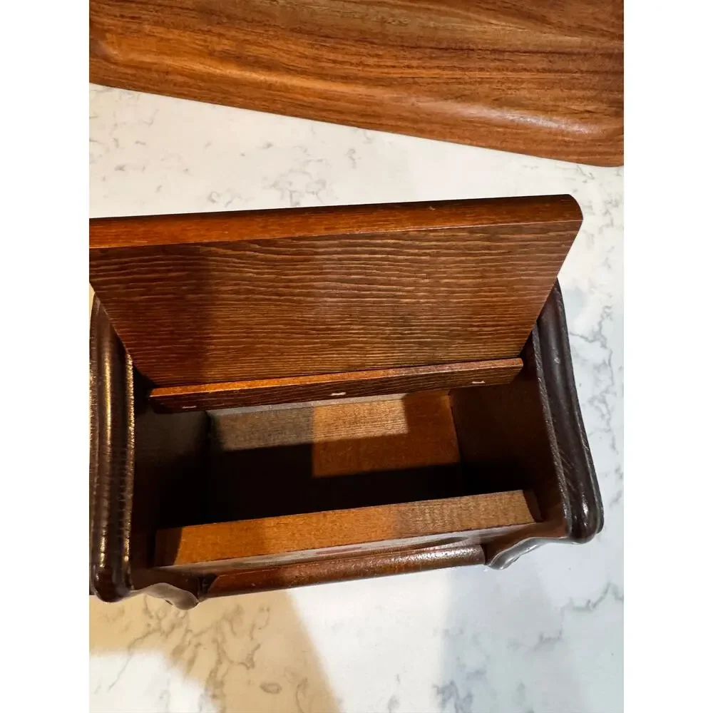 Good Wood International recipe catchall wooden box w/Marmalade goose apple tile